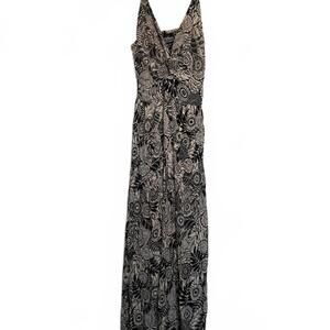 Black Bohemian Maxi Dress with Spaghetti Straps
